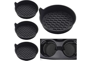 MAEZOE 4 Pack Car Cup Holder Coasters, Non-Slip Silicone Vehicle Recessed Cup Holder, Car Interior Accessories for SUV, Truck