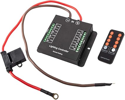 Kit de cableado de caja de control de cableado con relé de fusibles y mando a