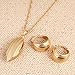 Ethiopian Jewelry Necklace Pendant Earring Set Joias Ouro 22k Gold Plated Arab Jewelry Sets (Gold Earring Pendant Set)