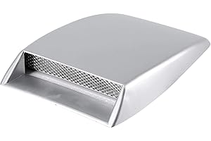 AQXREIGHT Hood Scoop, Universal Car Decorative Air Intake Hood Scoop Bonnet Vent Sticker Cover Hood(Silver)