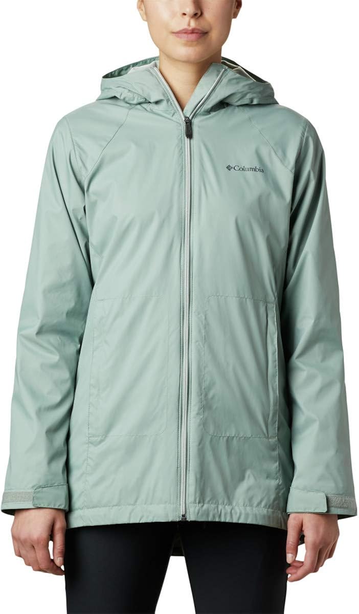 columbia long lined rain jacket