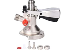 Keg Tap, G5/8 A Type Stainless Steel Beer Keg Coupler with Relief Valve for Draft Beer Machine Tap Tower and Wine Spear