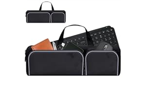 Tanmqin Protective Travel Case for Logitech MX Keys S/MX Keys/MX Keys Mini Wireless Keyboard. Keyboards Carrying Storage Holder with Pocket for Logitech Mouse and USB Receiver (Box Only)