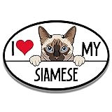 Magnet Me Up I Love My Siamese Cat Breed Car