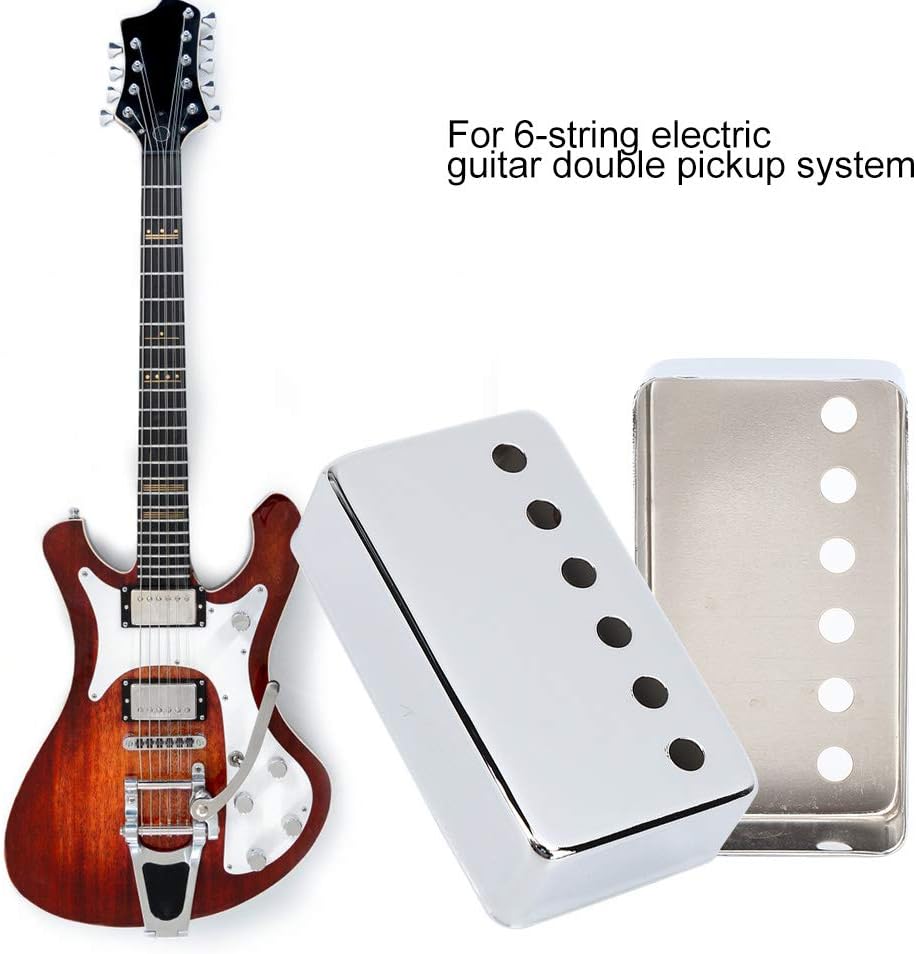 Metal Pickup Cover, 2 PCS Metal Pickup Cover Musical Upgrade Accessories Suitable for 6String