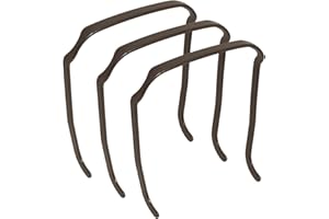 Saichania 3-Pack Brown Plastic Square Invisible Hairbands for Women, Adults - Curly Hair Thick Headbands