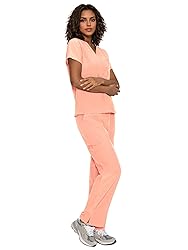 floralhue Scrubs for Women, V-Neck Scrubs Top