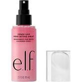 e.l.f. Power Grip Ros&eacute; Setting Spray, Bright &amp; Glassy Finish, Pearl Powder | Niacinamide &amp; Rose Water, Preps &amp; Sets Makeup for Long-Lasting Wear, Non-Sticky &amp; Non-Greasy Feel, Vegan &amp; Cruelty-Free