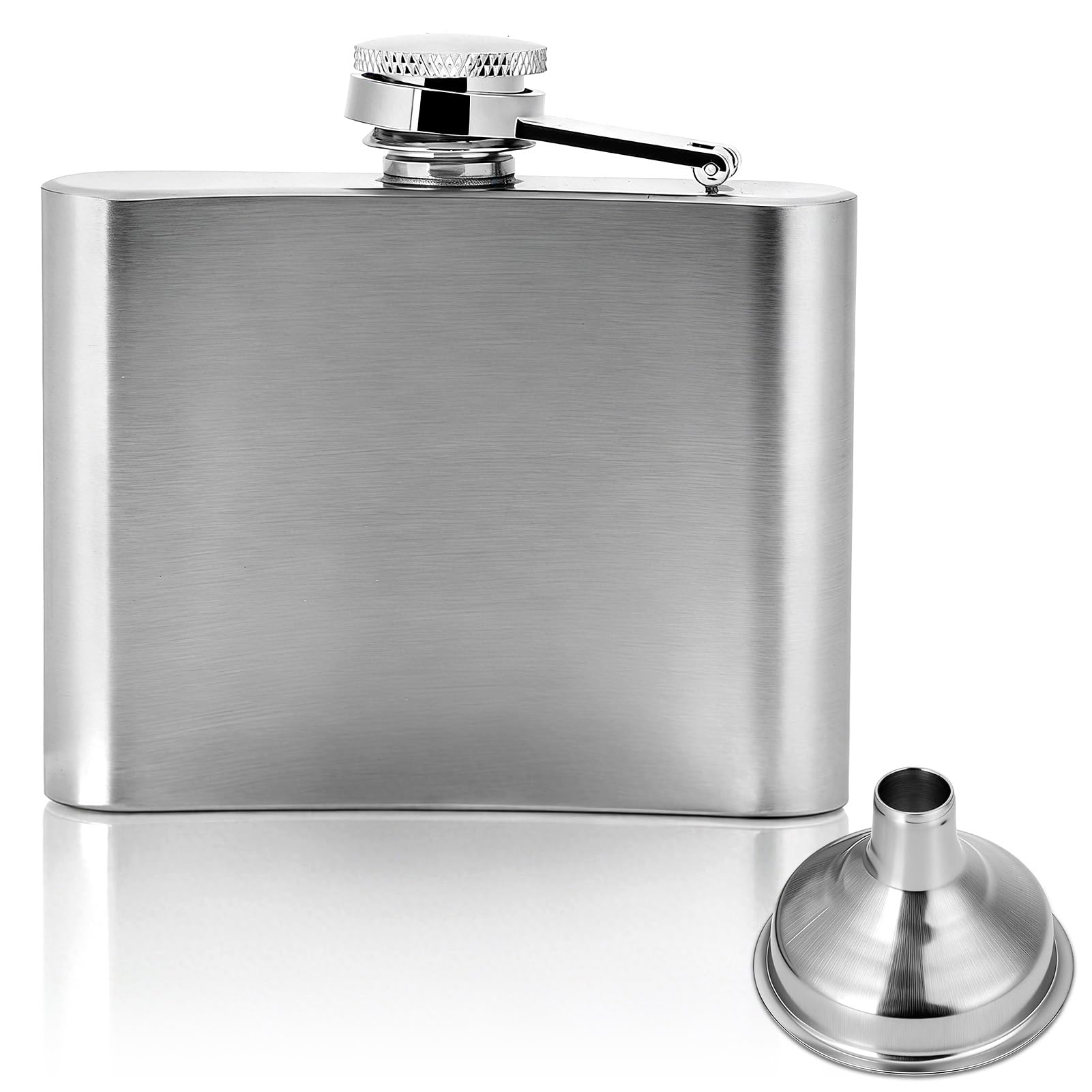 4Oz Hip Flask with Funnel Stainless Steel Hip Whiskey Flask Portable with Funnel Pocket Alcohol Drinks Containers for Liquor Discrete Shot Drinking