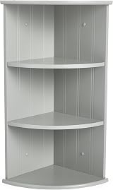 VonHaus Corner Shelf Unit Grey 3 Tier Wall Mounted or Freestanding view 8
