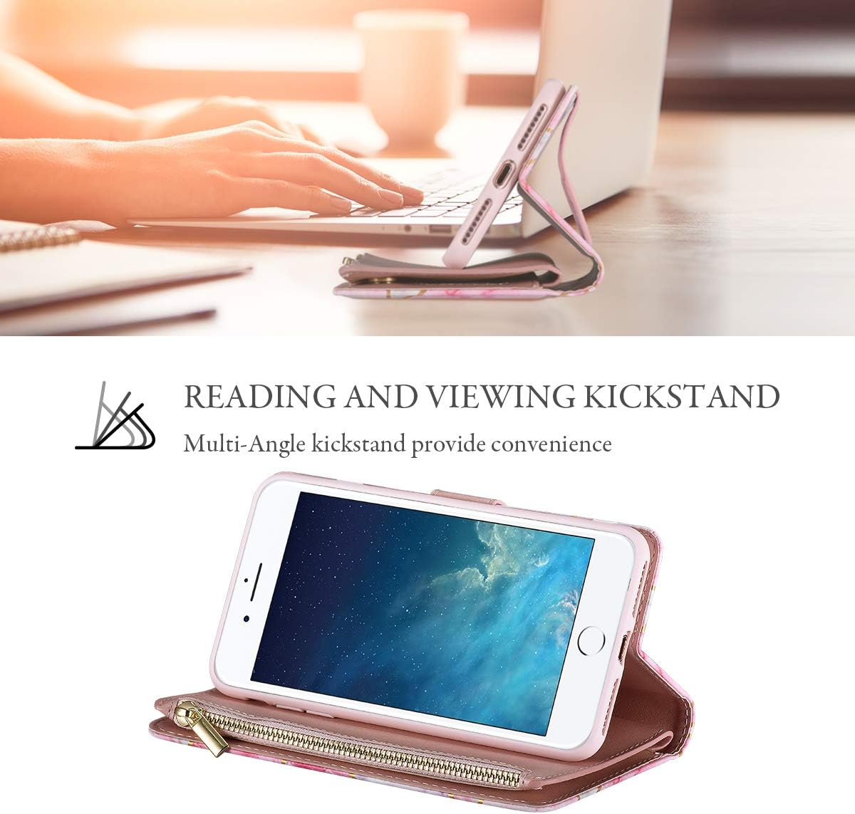 UEEBAI Wallet Case for iPhone 7/8/SE 2022 5G/SE 2020 - Image 5