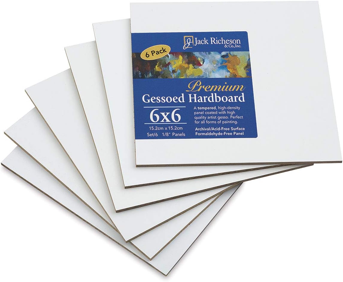 Jack Richeson Gessoed Hardboard Panels 8"x8" White