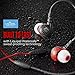 MEE audio M7P Secure-Fit Sports In-Ear Headphones with Mic, Remote, and Universal Volume Control (Red)