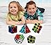 Dreampark Speed Cube Bundle [5 Pack] 2x2 3x3 Megaminx Skew Pyramid Carbon Fiber Sticker Magic Cube Puzzle Toy Set of 5