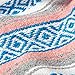 Gray, Teal and Pink Mexican Blanket by Laguna Beach Textile Co - Beach, Yoga, Camping, or Decorative Throw Blanket - Traditional Handmade Serape - Gray Blush