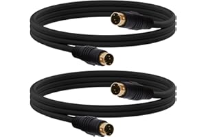 YARCHONN S-Video Cable 4 Pin Mini Din SVideo Male to Male Extension Cable,SVHS Lead Cord Male Connector for HDTV VCR DVD Projector Camera Camcorders -1.5M-2Pcs (ML)