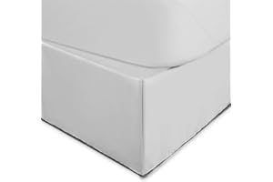 Martex Cache-sommier plissé pour grand lit de 53,3 cm – Cache-sommier facile à installer – Jupe de lit en microfibre – Hauteu