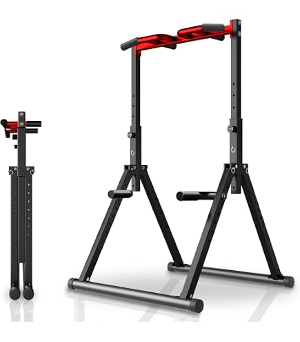 Torre Per Dip Xmark Fitness XM-4443 - Stazione Trazioni E Dips Per Casa, Impugnature Imbottite, Supporto Fino A 226 Kg