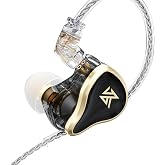 KZ ZAS 7BA+1DD in Ear Monitor for Musicians - 36dB Isolation, Stage | 8-driver hybrid, 200-core silver cable, 3.5mm wired, detachable 2-pin, deep bass HiFi, for studio/audiophile, No Mic
