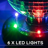 Global Gizmos Mini Disco Ball Light-Up 5 Inch USB Powered Party Tabletop view 5