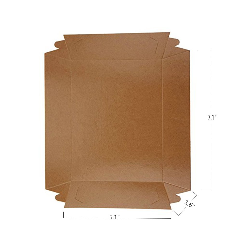 Paper Food Tray, Extra Kraft Paper Food Tray Fast Food Tray for Party Favors Takeout Home Use Outdoor  Xmas Presents , 50 PCS