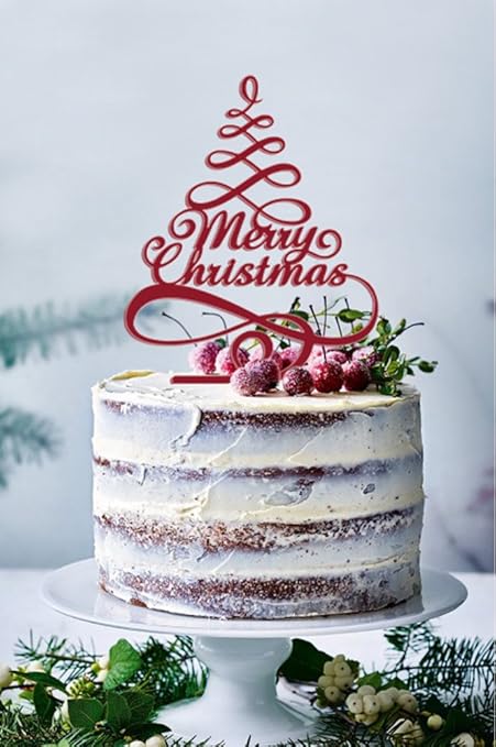 Amazon Com Usa Sales Merry Christmas Cake Topper Selection