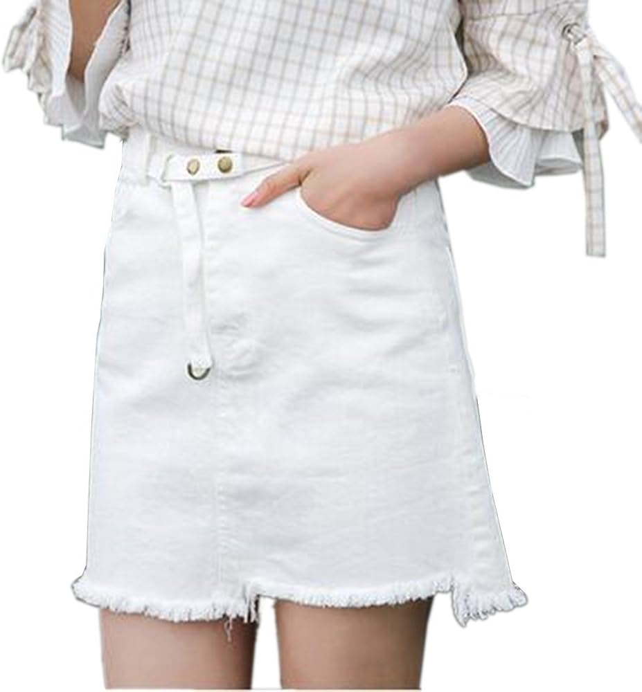 ladies a line denim skirt