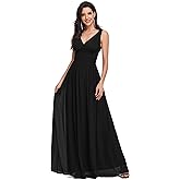 Ever-Pretty Womens Bridesmaid Dress V-Neck Sleeveless A Line Chiffon Floor Length Formal Dress 09016