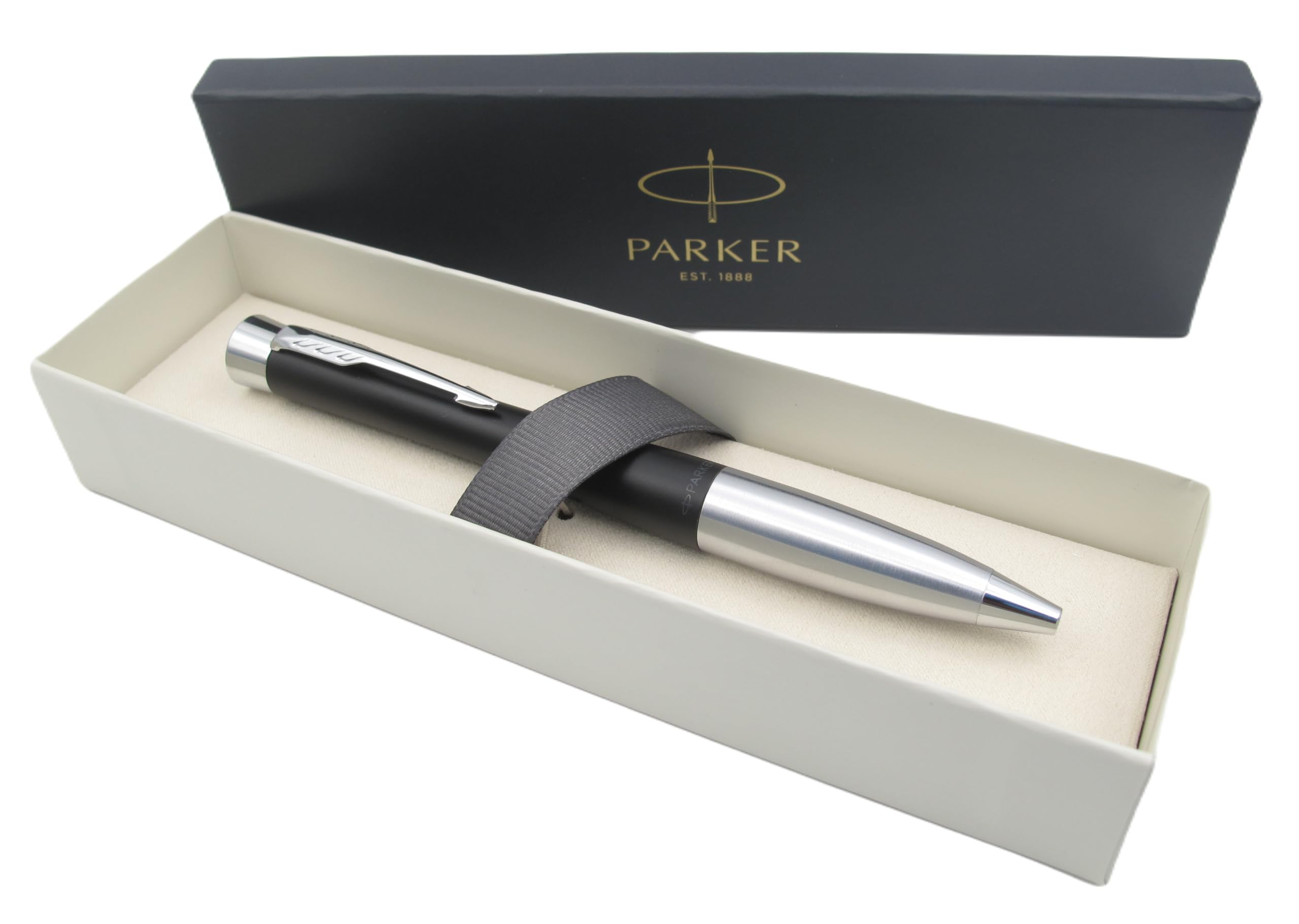 Parker Urban Premium Ballpoint Pen | Muted Matte Black with Chrome Trim | Black Ink | Twist Action | Gift Boxed