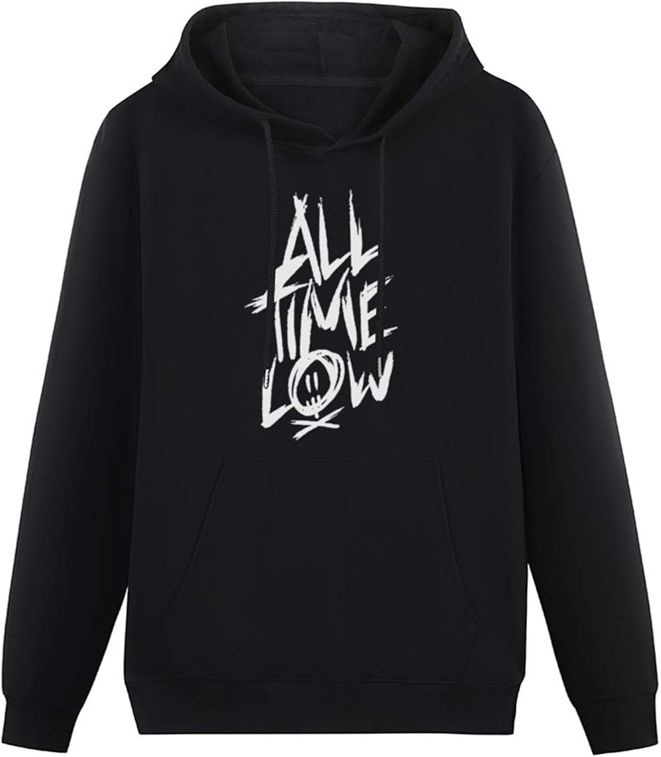 Men's All Time Low Band Scratch Name Logo Hoodies Long Sleeve Pullover Loose Hoody Sweatershirt 