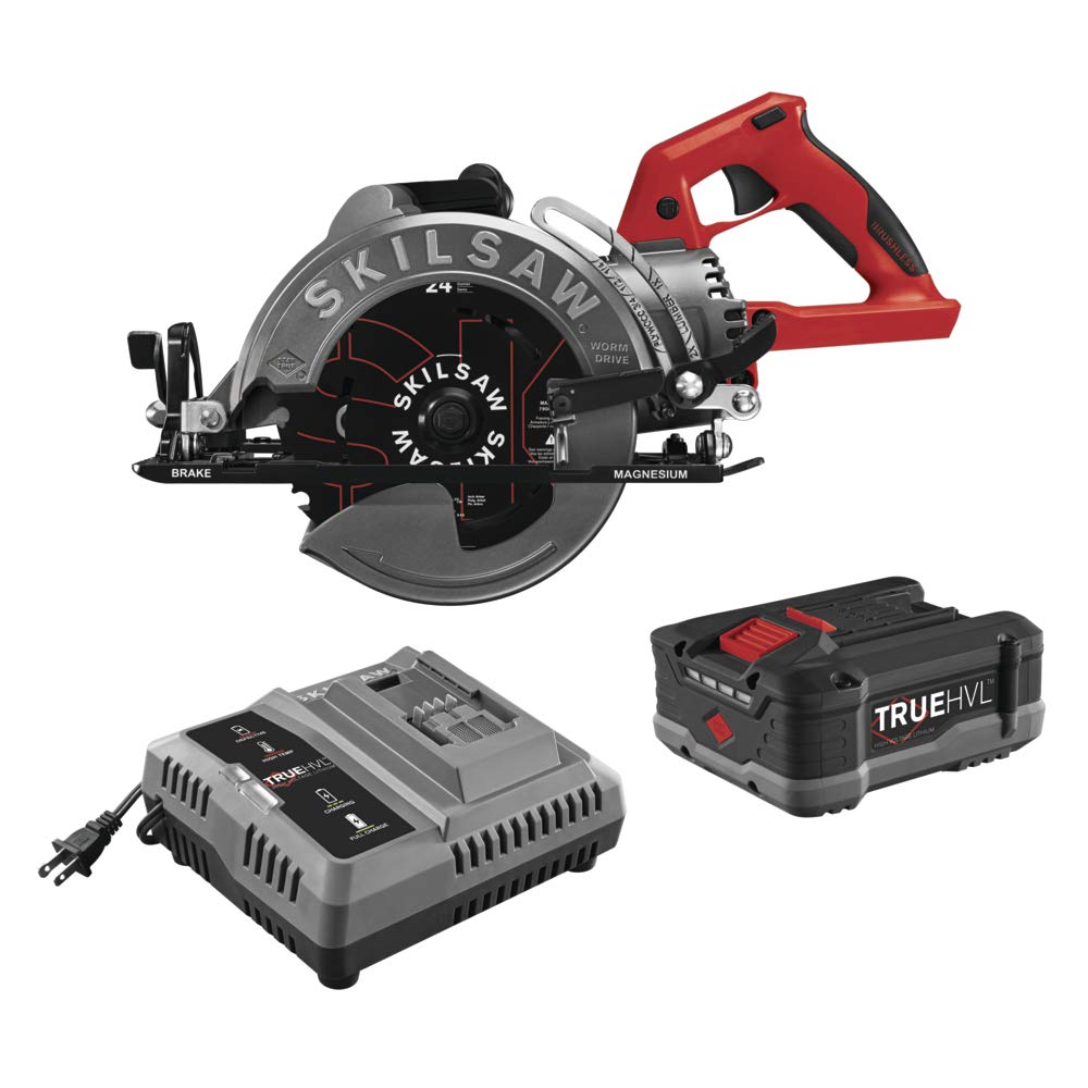 SKIL SPTH77M-11 Kit de sierra circular Skilsaw con accionamiento helicoidal inalámbrico TRUEHVL de 48 V y 7-1/4 con 1 batería