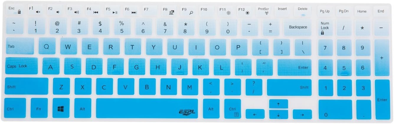 Leze - Keyboard Cover for Dell Inspiron 15 3000 5000 7000 Series, Inspiron 17 5000 Series, 15.6
