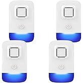 Ultrasonic Pest Control Repeller Plug in, Electronic ​Rodent Repellent​ for ​Indoor​ Home, ​Mosquito Repellent​, ​Cockroach Killer, ​Spider Repellent (4 Pack-1)