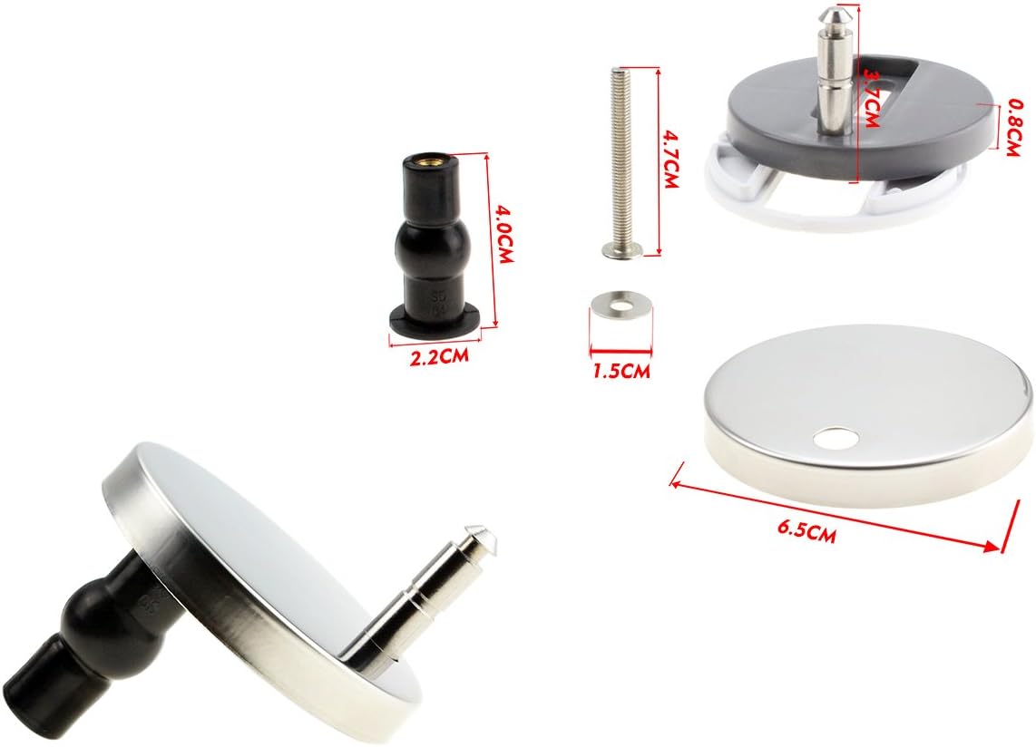 SHiZAK Pair Toilet Seat Fixings Top Fix Universal Pack Well Nut WC