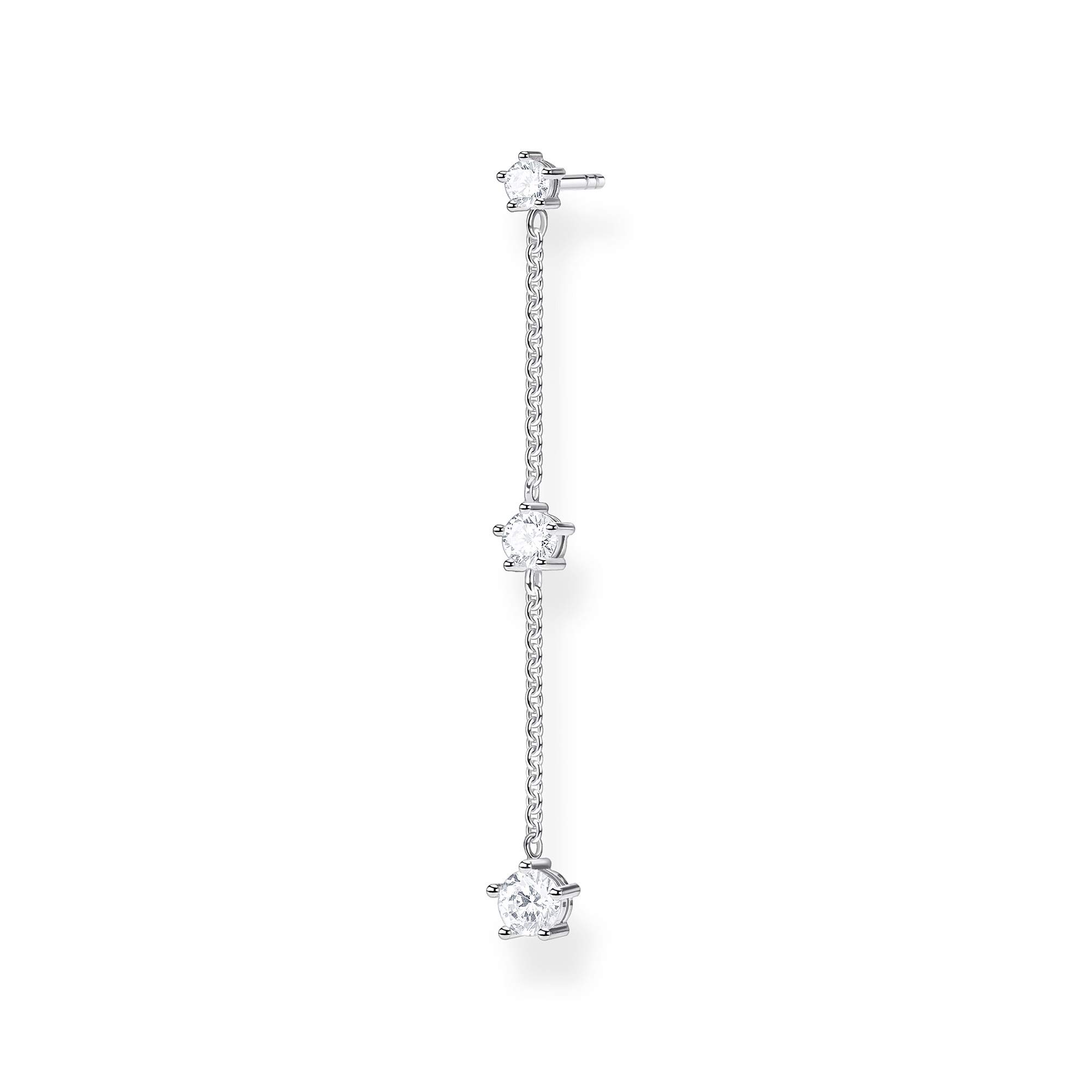 Thomas Sabo Women's 925 Sterling Silver Stud Earring with White Stones, Single Earring โ image 1