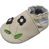 YIHAKIDS Baby Leather Shoes Soft Sole First Walking Moccasins Infants Toddler Boys Girls Crawling Slippers Slip-on Shoes with Elastic Ankle