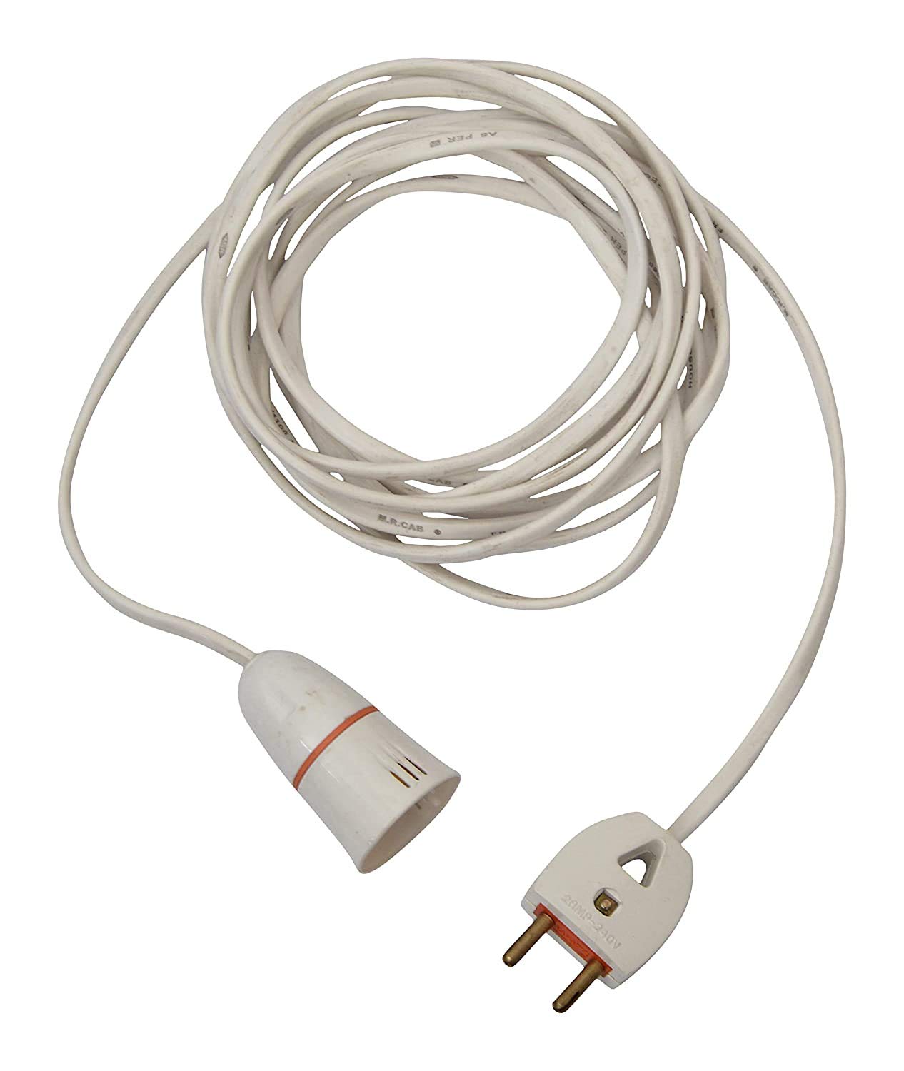 Buy OGTECH Bulb Holder Hanging Flexible Wire with 2 Pin Plug White (2 Meter) Online at Low