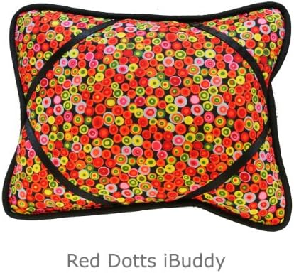 iBuddy - Red Dotts - 14 ½" x 11 ½" - iPad &amp; Tablet Holder Pillow For iPad, Nook HD+, Samsung Galaxy Tab 10.1 &amp; Google Nexus 10. Fits the larger Electronic Readers, similar to the iPad.