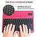 iPad mini Keyboard + Leather Case, Alpatronix KX101 Bluetooth iPad mini Keyboard Smart Case with Removable Wireless Keyboard & Built-in Tablet Stand for iPad mini 4, 3, 2, 1 [iOS 10+ Support] - (Pink)