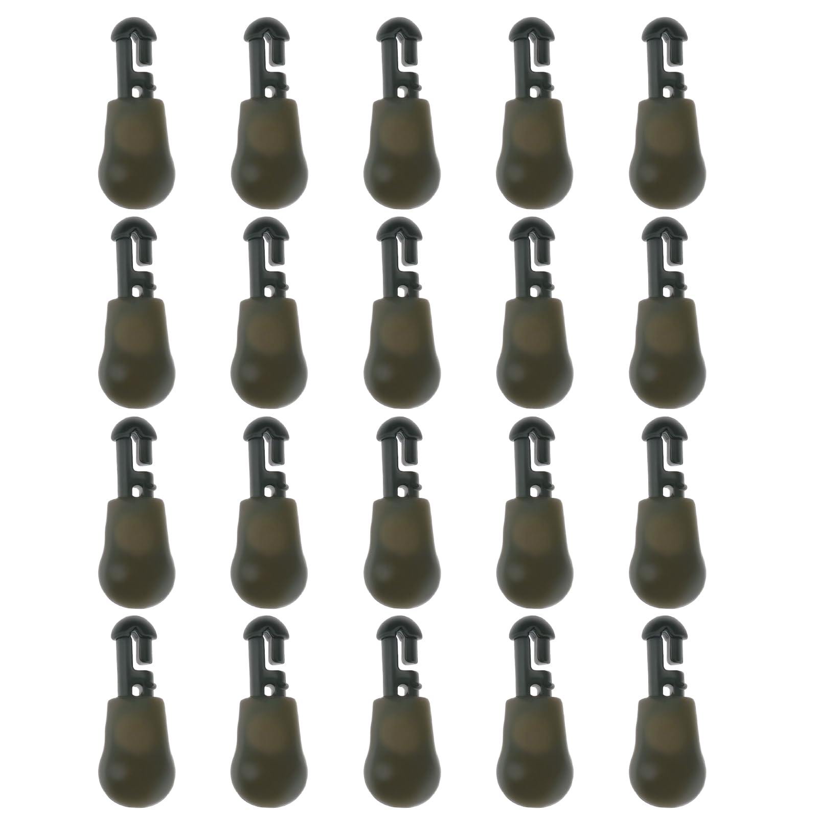 The Lord of the Tools 20pcs Quick Change Beads Fishing Tackle Beads Fishing Line Holder Fishing Connector Snap Accessories for Euro-Style Carp Fishing, Green