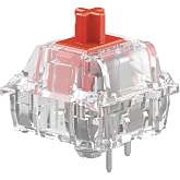 GLORIOUS Fox Prelubed Linear Switches (110 Pack) | 45g Actuation Force, 3-Pin Hot-Swappable Custom Mechanical Keyboard Component, Transparent Housing For Vibrant RGB Lighting