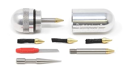 Dynaplug Car Tire Repair, Dynaplug Pill Bicycle Puncture Repair Polished Aluminum, Dynaplug Car Tire Repair