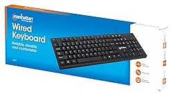 Manhattan Wired Computer Keyboard – Basic Black