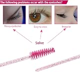 SWKJ 60 PCS Disposable Eyelash Brushes Spoolies Castor Oil Applicator Crystal view 5