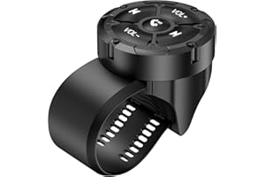 GLOBELEC Bluetooth Media Button Remote Control,Adjustable Direction Waterproof Controller,Remote Selfie Music Control Button,Suitable for Bicycles,Electric Bicycles,Cars,Compatible with iPhone/Android