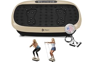 LifePro Hexaplate Lite Vibration Plate Exercise Machine with Magnetic Acupoints -Vibration Plate Machine for Full Body Workou