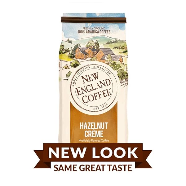 NEW ENGLAND COFFEE HAZELNUT CRÈME MEDIUM ROAST GROUND COFFEE, 22OZ BAG (PACK OF 1)