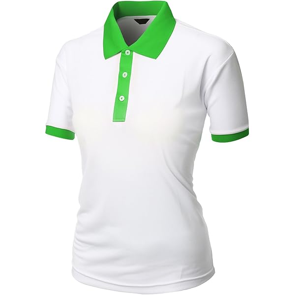Tシャツ・カットソー OPEN YY : 25SS / TRIM POLO T-SHIRT (3COLORS) Amazon.com: Women 2 Tone Coolon Fabric Polo Collar Short