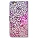 Bcov iPhone 6s Plus Case, iPhone 6 Plus Case, Pink Mandala Flower Leather Flip Wallet Case Cover with Card Slot Holder Kickstand for iPhone 6s+/iPhone 6+