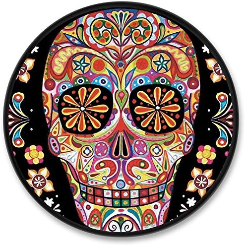 Expanding Phone Holder Pop Out Phone Grip and Stand Mount Socket for iPhone Smartphones and Tablets-Flower Skull